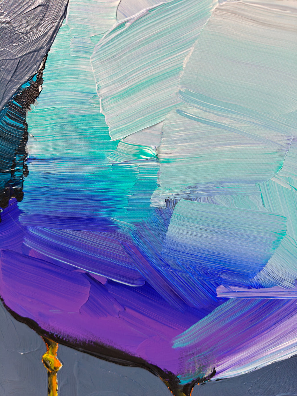 Fugl - 70x60 cm – Original akrylmaleri