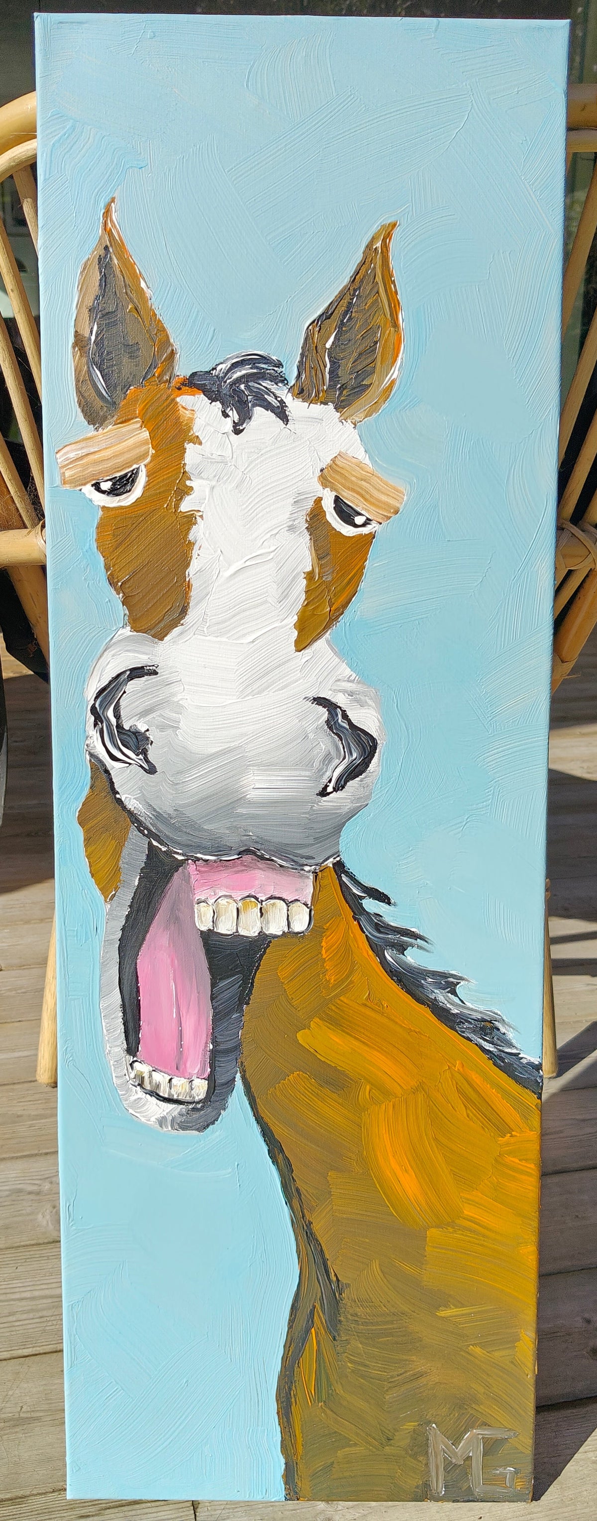 Hest — Original akrylmaleri