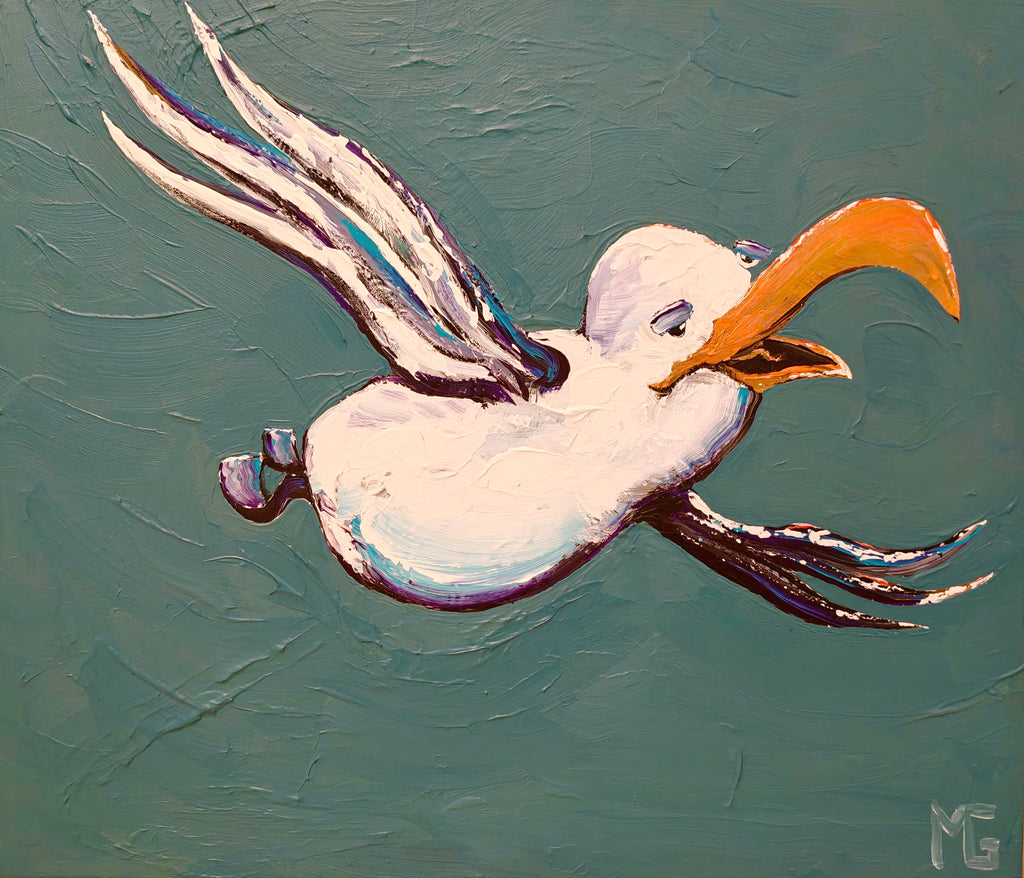Måge 9 - 70x60 - Original maleri